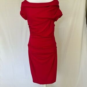 Escada Fuchsia Off-Shoulder Cocktail Dress | Size: 36